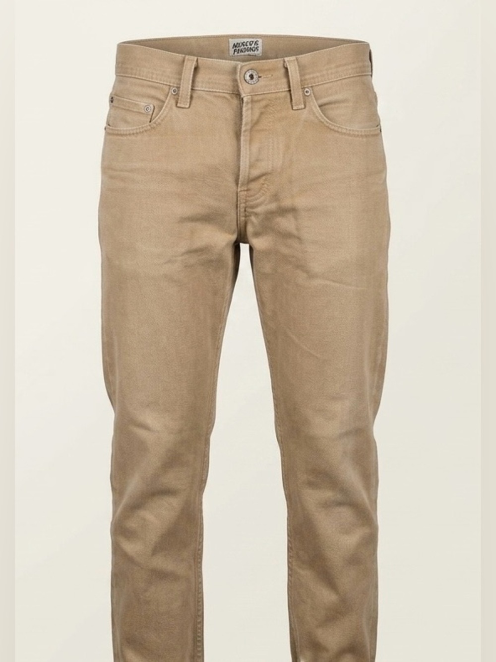 Naked Famous Beige Selvedge Chino Jeans Mens 32x32 WeirdGuy Raw Japanese Denim